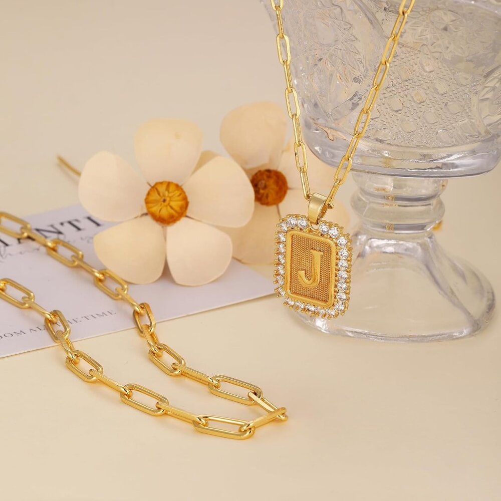 Personalized Gold Paperclip Initial Necklace For … - image 7